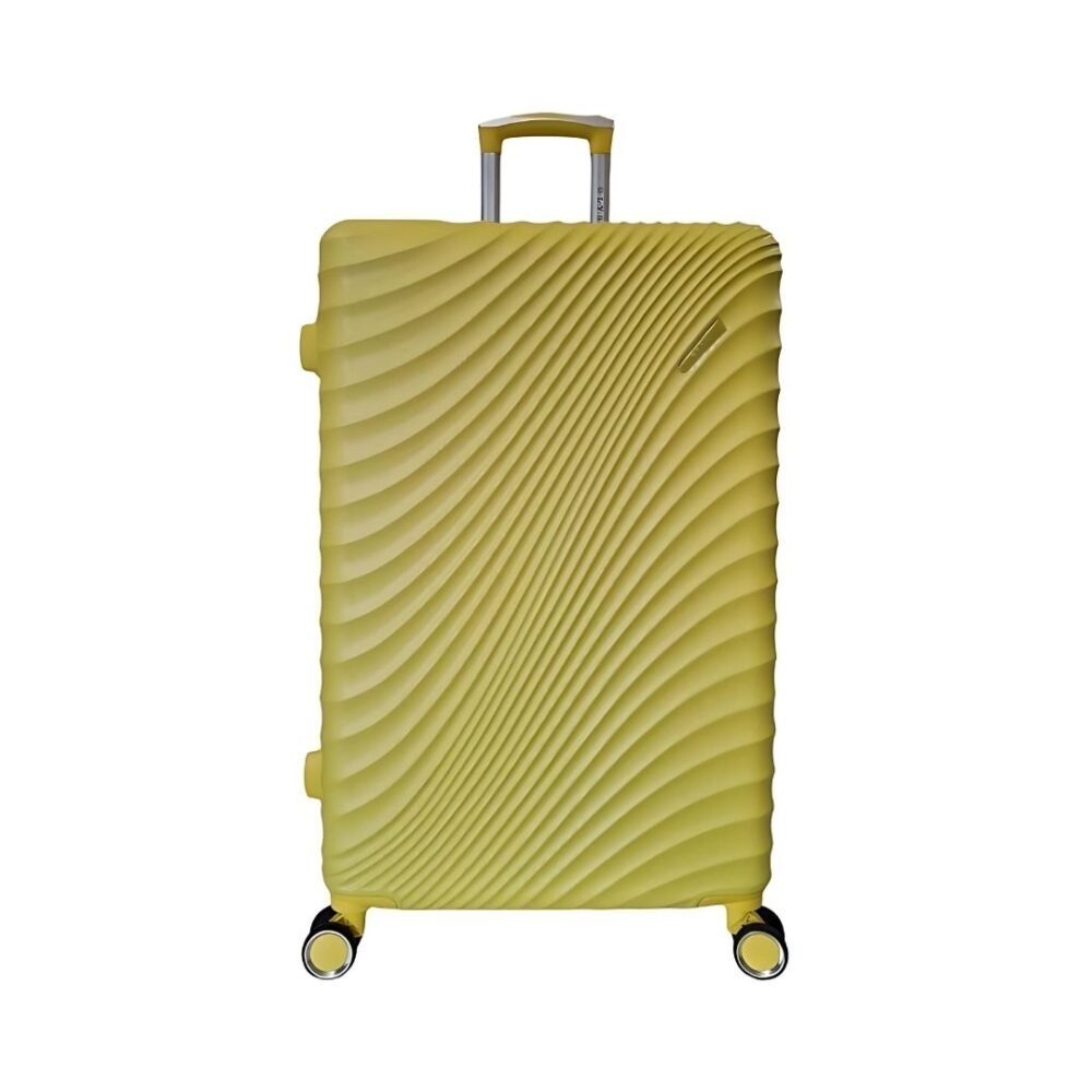Maleta Rigida Barata Tamaño Grande 616 Ligera Material ABS Medidas 75x48x28 cms color Amarillo
